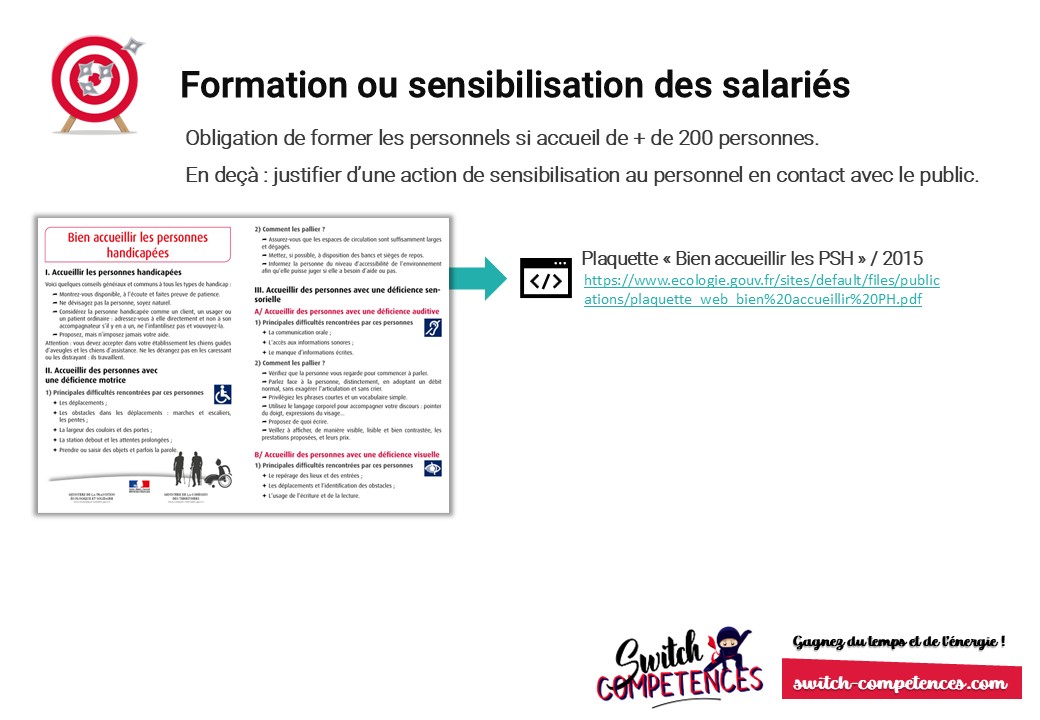 former les salariés à l'accessibilité