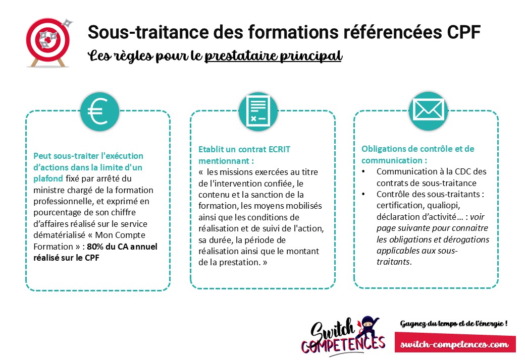 prestataire principal - sous-traitance CPF