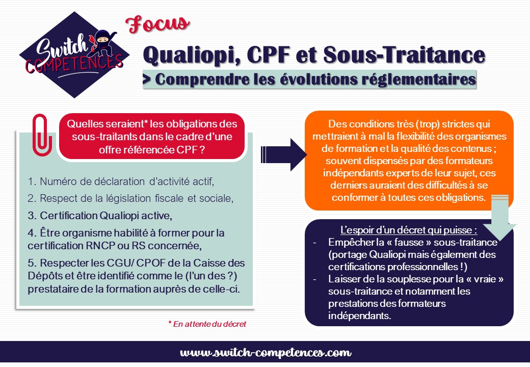 Débat encadrement sous traitance formation