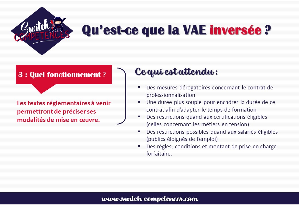 règles et fonctionnement de la vae inversée