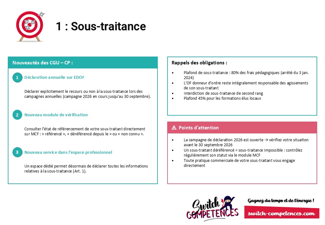 V15 CPF : sous-traitance