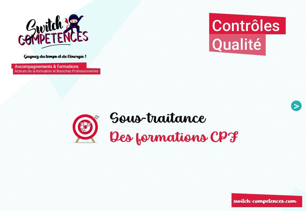 sous traitance et CPF